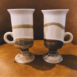 Vintage 70s Ceramic Glazed Coffee Cups